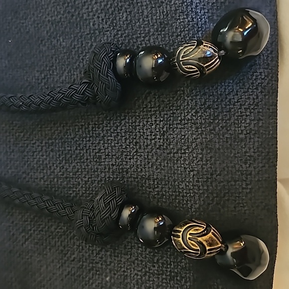 RAFAEL SANCHEZ Designer Navy Royal Coat of Arms Beaded Castlecore Crossbody Bag - Picture 15 of 15